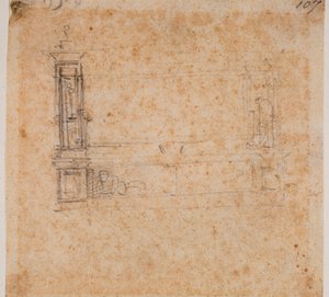 Studie van dubbele grafmuur voor de Nieuwe Sacristie