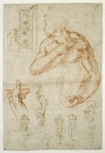 Studie van de Assisterende Figuur van de Libische Sibyl, ca. 1512 door Michelangelo Buonarroti