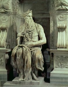 Graf van Paus Julius II, detail van Mozes