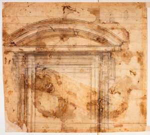 Raamschetsen voor San Giovanni dei Fiorentini door Michelangelo Buonarroti