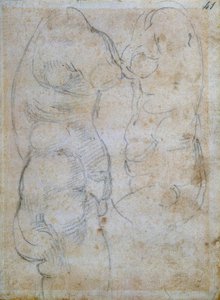 Twee studies naar een antiek vrouwentorso door Michelangelo Buonarroti