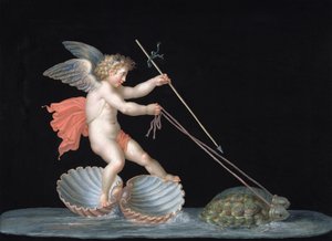 Cupido geleid door Schildpadden