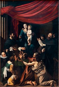 Madonna aan de rozenkrans door Michelangelo Merisi da Caravaggio