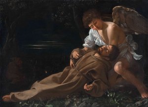 Sint Franciscus van Assisi ontvangt de stigma door Michelangelo Merisi da Caravaggio