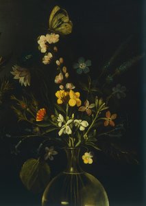 Stilleven met bloemen en fruit, door Meester van het Hartford Stilleven, ca.1600-10 door Michelangelo Merisi da Caravaggio