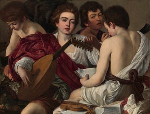De muzikanten, c.1595 door Michelangelo Merisi da Caravaggio