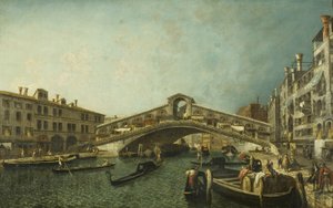De Rialtobrug, Venetië, ca. 1740 door Michele Marieschi