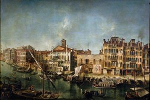Uitzicht op het Canal Grande vanaf de Fondamenta Del Vin, 1736-1737