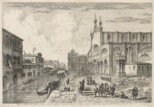Gezichten op Venetië: Campo S. S. Giovanni e Paolo, 1741 door Michele Marieschi