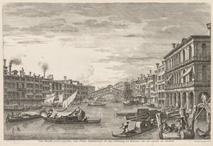 Gezichten van Venetië: Rialto, 1741 door Michele Marieschi