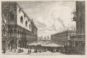 Gezichten van Venetië: De Piazzetta door Michele Marieschi