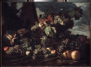 ""Stilleven met druiven"" door Michele Pace del Campidoglio