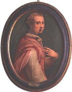 Portret van een Vrouw door Michele di Ridolfo Tosini