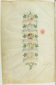 Genealogie van de Visconti (BNF, ms lat. 5888) btv1b10020318d, f36 door Michelino Molinari da Besozzo