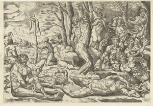 De aanbidding van de koperen slang door Michiel Coxie (I) (attributed to)