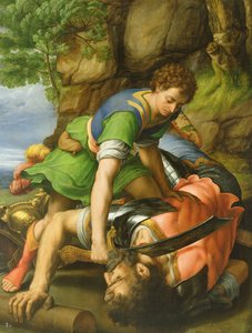 David onthoofdt Goliath
