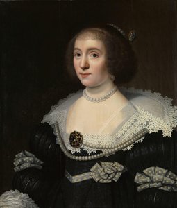 Portret van Amalia van Solms (1602-75) door Michiel Jansz van Mierevelt (copy after)