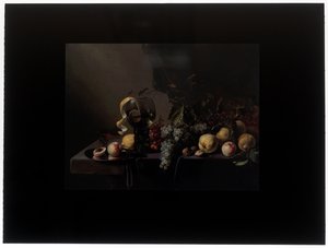 Stilleven met fruit en druiven