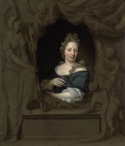 Portret van Eva Visscher, vrouw van Michiel van Musscher