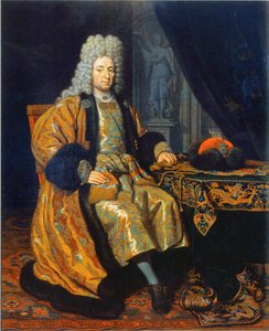 Portret van François Lefort 1656-1699, 1698 door Michiel van Musscher