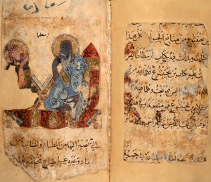 Or. 2784, ff.95v-96, De wijze Aristoteles en een leerling