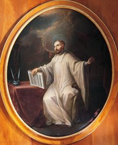 Sint Bernardus van Clairvaux, toegeschreven aan Miguel Cabrera (1695-1768)