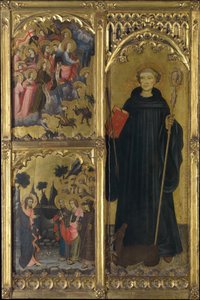 Sint Giles met Christus Triomferend over Satan en de Missie van de Apostelen door Miguel Alcaniz