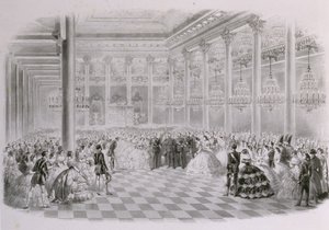 Bal in de zaal van de Russische adelvergadering ter gelegenheid van de kroning van keizer Al door Mihaly von Zichy