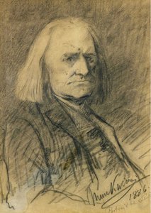 Portret van Franz Liszt door Mihály Munkácsy