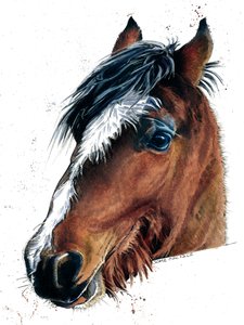 Het Paard op Wit, 2020 door Mike Davis