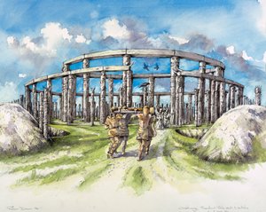Woodhenge, 25e eeuw v.Chr. door Mike Seaforth