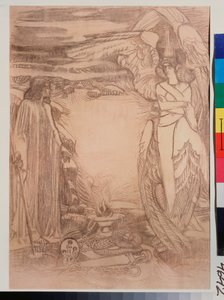 Illustratie voor het gedicht Profeet van Alexander Poesjkin door Mikhail Aleksandrovich Vrubel