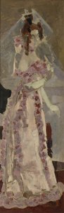 Portret van Nadezhda Zabela-Vrubel aan de vleugel door Mikhail Aleksandrovich Vrubel