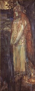 Zangeres Nadezhda Zabela-Vrubel als Prinses Volkhova in de opera Sadko van N. Rimsky-Korsakov, 1898 door Mikhail Aleksandrovich Vrubel