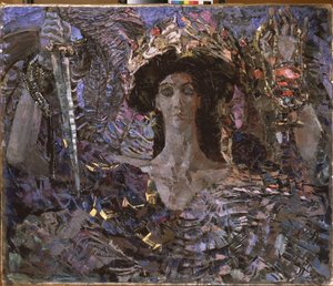 Zesvleugelige Serafijn (Azrael) door Mikhail Aleksandrovich Vrubel