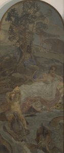 Venus, Amor en Paris, middenpaneel van het drieluik Het oordeel van Paris