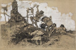 Afgoden aanbidden door Mikhail Dmitrievich Ezuchevsky
