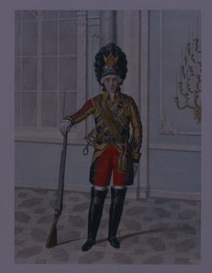 Officier van het Life Guards Cavalerie Regiment in 1764-1796, Begin 1840s door Mikhail Ivanovich Terebenev