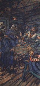 De bruiloft van de grootvorst Vladimir I. Svyatoslavich drieluik, zijpaneel, 1920s