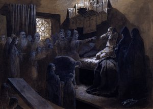 Ivan de Verschrikkelijke en de geesten van zijn slachtoffers, 19e of begin 20e eeuw door Mikhail Petrovich Klodt