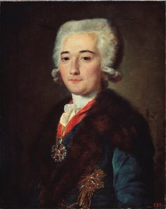 Portret van graaf Alexander Dmitriev Mamonov door Mikhail Shibanov