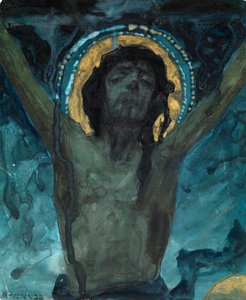 Christus aan het kruis door Mikhail Vasilievich Nesterov