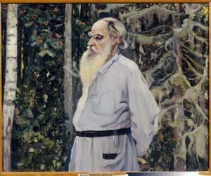 Portret van de schrijver Leo N. Tolstoy (1828-1910)