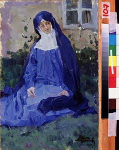 Een non door Mikhail Vasilievich Nesterov
