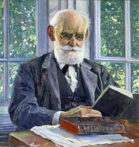 Portret van de fysioloog, psycholoog en arts Ivan P. Pavlov, 1849-1936, 1930