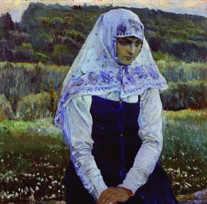 De Bruid van Christus door Mikhail Vasilievich Nesterov