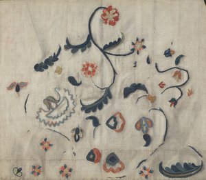 Geborduurde onderrok (detail)