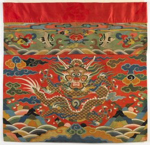 Altaarfront, vroeg 17e eeuw (zijde in tapisseriebinding) door Ming Dynasty Chinese School
