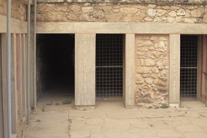 Minoïsch archeologisch terrein van Knossos. Westelijke vleugel naast het 