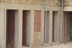 Minoïsch archeologisch terrein van Knossos. Westvleugel naast het 